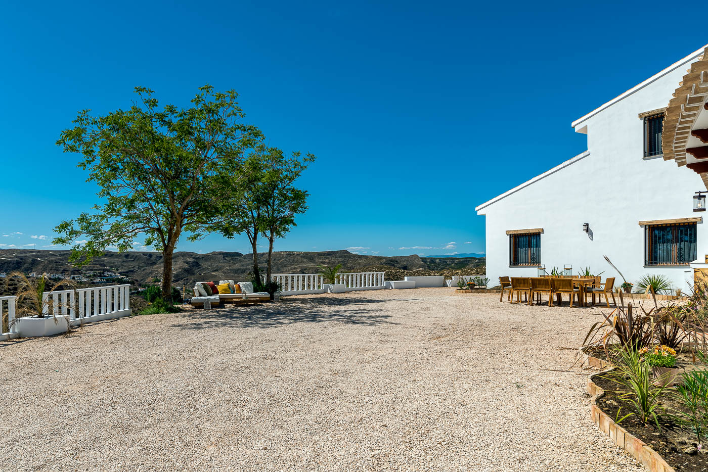 Large parking space right by the house